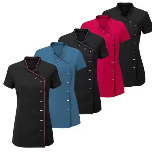 Our spa and saloon uniforms are designed for both comfort and style. Ideal for beauticians, therapists, and wellness staff, with breathable fabrics and elegant designs.